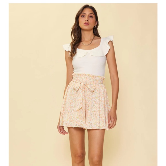 Skies Are Blue Pants - NWT, Skies Are Blue paper bag shorts, pastel, size Small